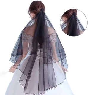 Flgo Mạng Che Mặt Phối Ren Đính Nơ Thanh Lịch Cho Cô Dâu