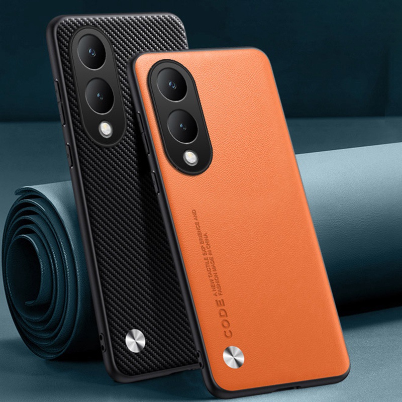 Dành cho Vivo Y17s Họa tiết da thời trang Ốp điện thoại bảo vệ khung TPU mềm