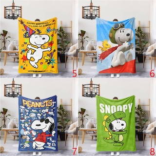 Snoopy Flannel Chăn Chăn Dễ Thương Quà Tặng Thiết Thực Cho Gia Đình Và Bạn Bè In Một Mặt Flannel Chăn Điều Hòa Không Khí Chăn Ngủ Văn Phòng Chăn