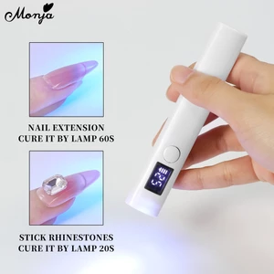 Monja Đèn led uv Sấy Khô Sơn Móng Tay mini Có Màn Hình led Hiển Thị Nhanh Chóng