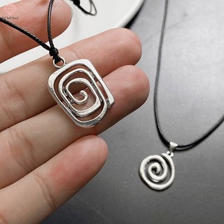 [PCWKKef] Mặt dây chuyền xoắn ốc cổ điển Vòng cổ dây da dệt tay dành cho nữ Unisex Boho Vòng cổ xoắn ốc Trang sức thời trang Mới