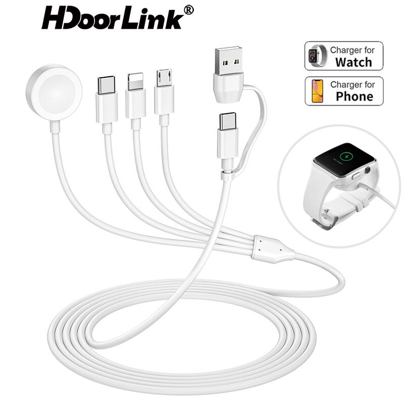 Ảnh Dây cáp sạc HDOORLINK từ tính 6 trong 1 thích hợp cho i-watch series 8 / 7 / 6 / se / 5 / 4 / 3 / 2 / 1 1