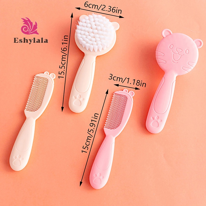 2 Chiếc Lược Chải Tóc Cho Bé Di Động Sơ Sinh Tập Đi Nylon Mềm Lược Massage Bộ Đồ Dùng Chăm Sóc Tóc Cho Bé [MỚI]