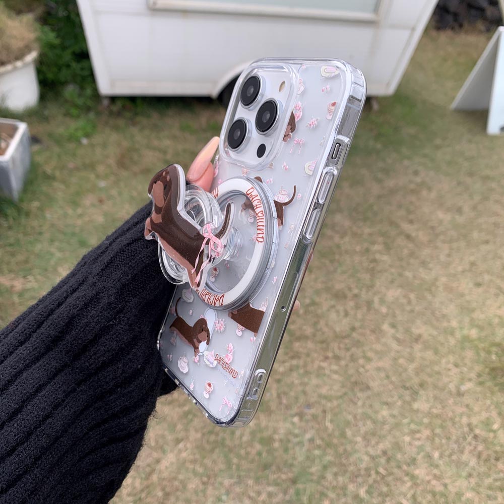 Vỏ cứng Tương thích với iPhone 11 12 12Pro 12ProMax 13 13Pro 13ProMax 14 14Pro 14ProMax 15 15Pro 15ProMax 16 16Pro 16ProMax 17 Vỏ nam châm họa tiết xúc xích phân mảnh