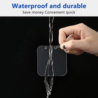 BAMBOOB 10 Miếng Dán Tường, Không Dấu Vết Treo Tường Nano Dán, Trong Suốt Siêu Mạnh Hai Mặt Chống Nước Dính Băng