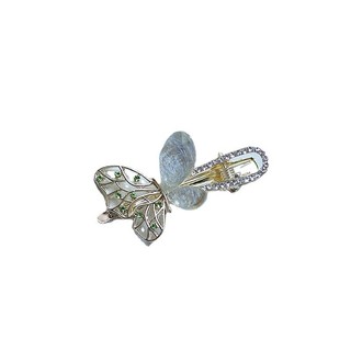 Mauropoli [Sẵn Sàng] Kẹp Tóc Bướm Ngọt Ngào Phụ Kiện Đầu Tiên Pháp Cổ Tích Bên Nổ Kẹp Trán Tóc Gãy Retro Kẹp Tóc