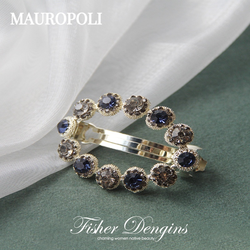 Mauropoli Kẹp Tóc Nữ Ngọc Trai, Kim Cương Giả, Nửa Buộc, Đơn Giản, Tinh Tế, Top Kẹp Ngang