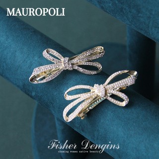 Mauropoli [Hàng Có Sẵn] Kẹp Tóc Nửa Đầu Đính Ngọc Trai Nhân Tạo Phong Cách Hàn Quốc