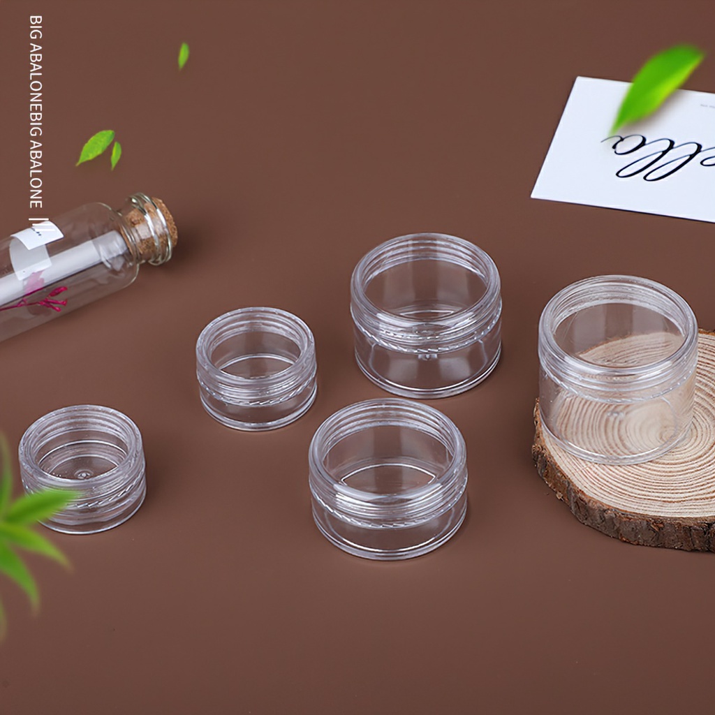 10 Chiếc HỦ NHỰA TRONG SUỐT, NẮP ĐEN - Hủ nhỏ 3gr/ 5gr/ 10gr/ 15gr ...