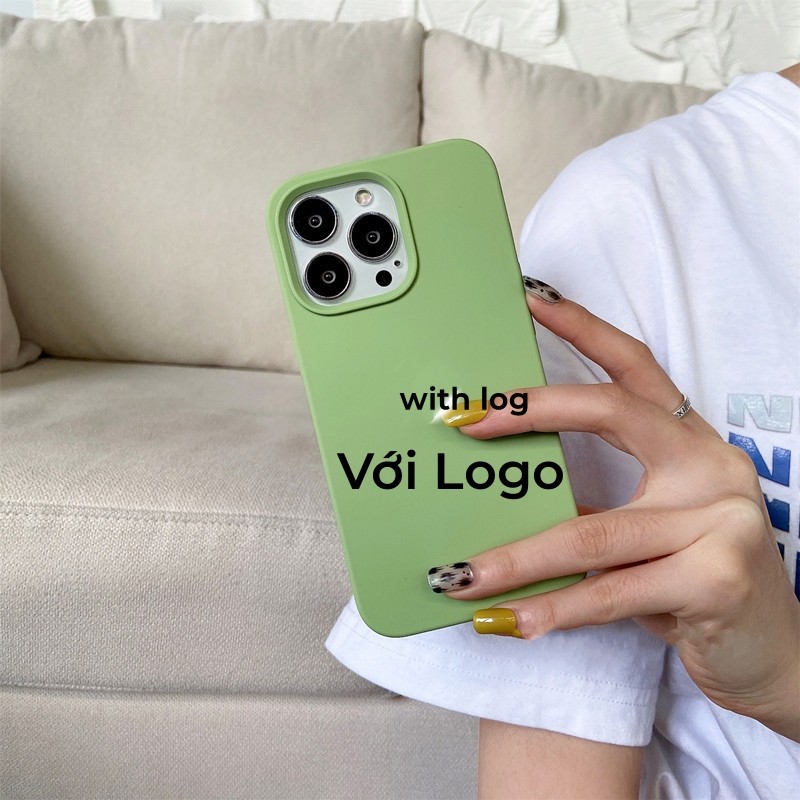 Ốp điện thoại silicon đầy đủ Matcha / Xanh lá cây cho iPhone 17 / 16 / 15 / 14 / 13 / 12 / 11 / Air / Pro Max Xs Max Xr 7P 8Plus mini Plus 7 8 6SP 6S