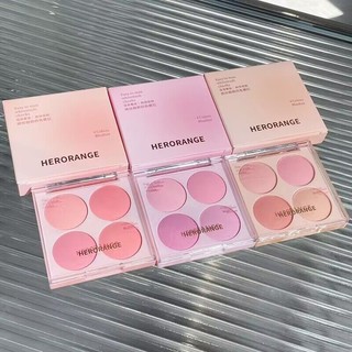 Herorange Phấn Má Hồng Bốn Màu Sắc Ngọt Ngào Tông Lì Tự Nhiên Ngọt Ngào Nữ Tính