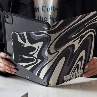 Ốp lưng họa tiết đường nét bằng Acrylic cứng Tương thích với Mini6 Mini7 A17Pro iPad5 6 7 8 9 10th 11th A16 Air 13 11 Air3 Air4 Air5 Pro10.5 Pro11 Pro12,9 2018 Pro13 Vỏ da