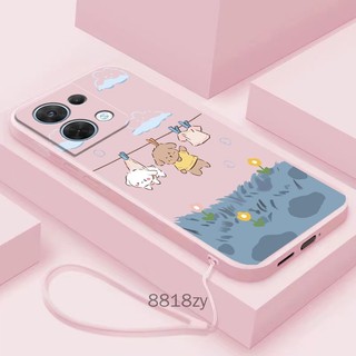 ốp lưng oppo reno 8 reno 8 pro Ốp Điện Thoại tpu silicone Mềm Chống Rơi Vỡ In Hình Dễ Thương Kèm Dây Đeo Cho oppo reno 8 reno 8 pro