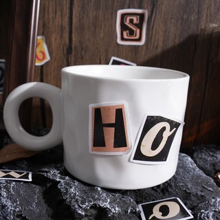 Enwei Bộ 46 Miếng Dán Hình Chữ Cái Phong Cách vintage Trang Trí Sổ Tay