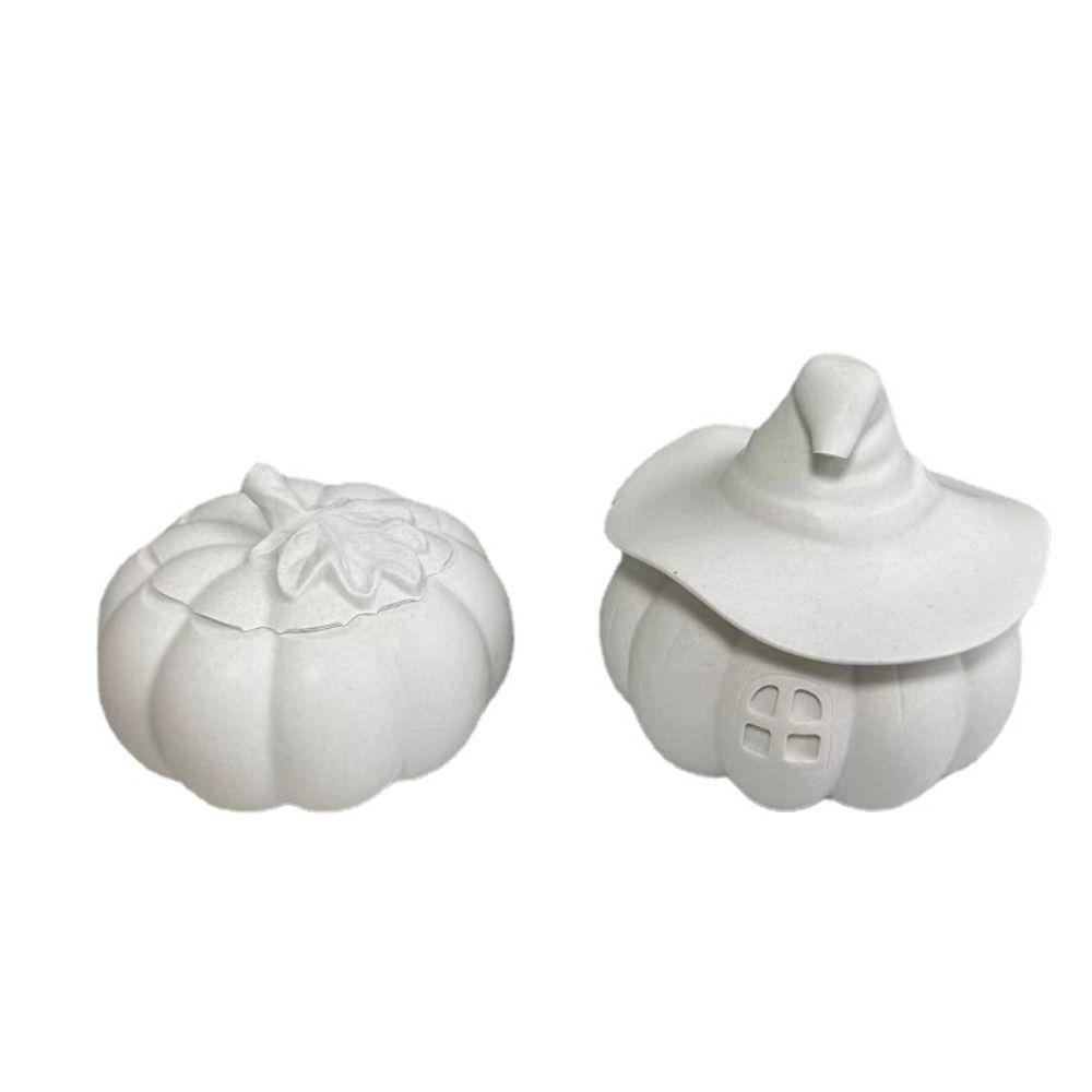 ODAKA Hộp Bảo Quản Bí Ngô, Halloween DIY Pha Lê Nhựa Dính Khuôn Silicon, Thủ Công Làm Khuôn Đúc Halloween Mũ Phù Thủy Lọ Bảo Quản Trang Trí Nhà