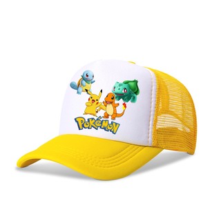 Mũ Lưỡi Trai Phối Lưới Thoáng Khí Họa Tiết Hoạt Hình pikachu Phong Cách hip hop Cho Bé