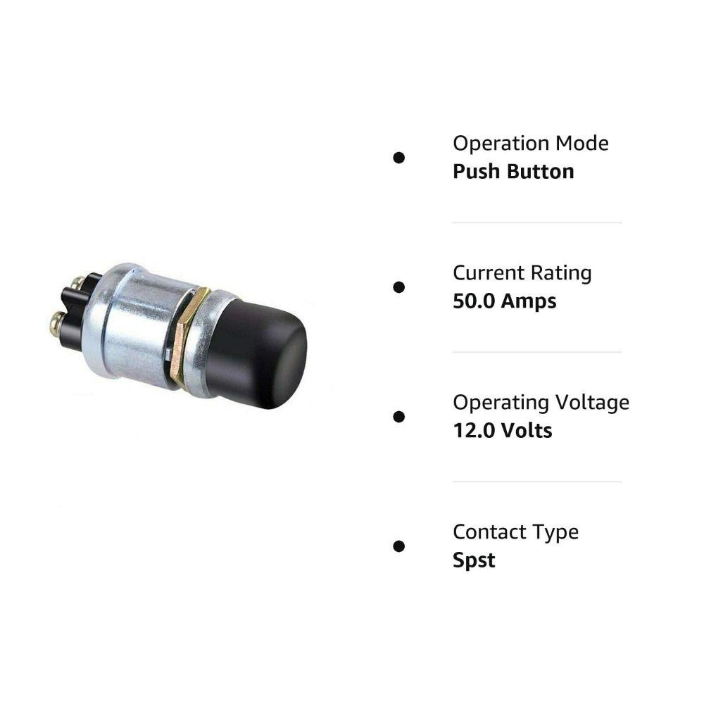 Công tắc nút nhấn NKSFX, Chống nước 50A 12V, Công tắc theo dõi thuyền ô tô Khởi động nút nhấn Động cơ còi