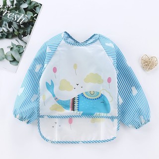 Tạp Dề Tay Dài Chống Nước In Hình Vẽ Nghệ Thuật Có Túi Hàng Mới Dành Cho Trẻ Em [Gzi1]
