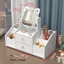Kệ Mỹ Phẩm Kệ Trang Điểm Gương Mèo 2 Ngăn Kéo,Kèm 4 Ngăn Sườn Sang Trọng Dễ Dàng lắp đặt