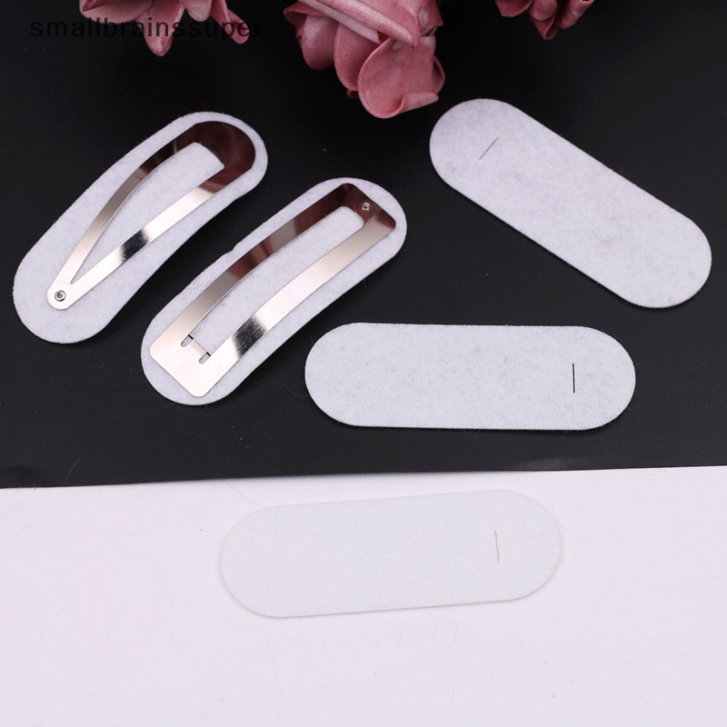 Smallbrainssuper Set 100 Kẹp Tóc Hình Chữ Nhật Bằng Vải Không Dệt Tiện Dụng