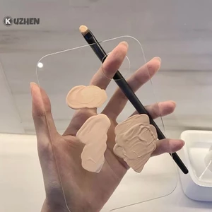 Kuzhen Bộ Bảng acrylic Trộn Kem Nền Phấn Mắt / Kem Nền Trang Điểm Nghệ Thuật Bằng Thép Không Gỉ