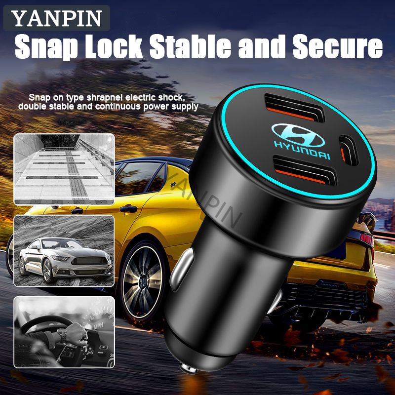 Sạc Xe Hơi Hyundai 120W Sạc Siêu Nhanh Getz Atos Matrix I10 Elantra ATF Accent Starex Tucson Sonata I40 Trajet Santa Fe H1 Veloster Avante