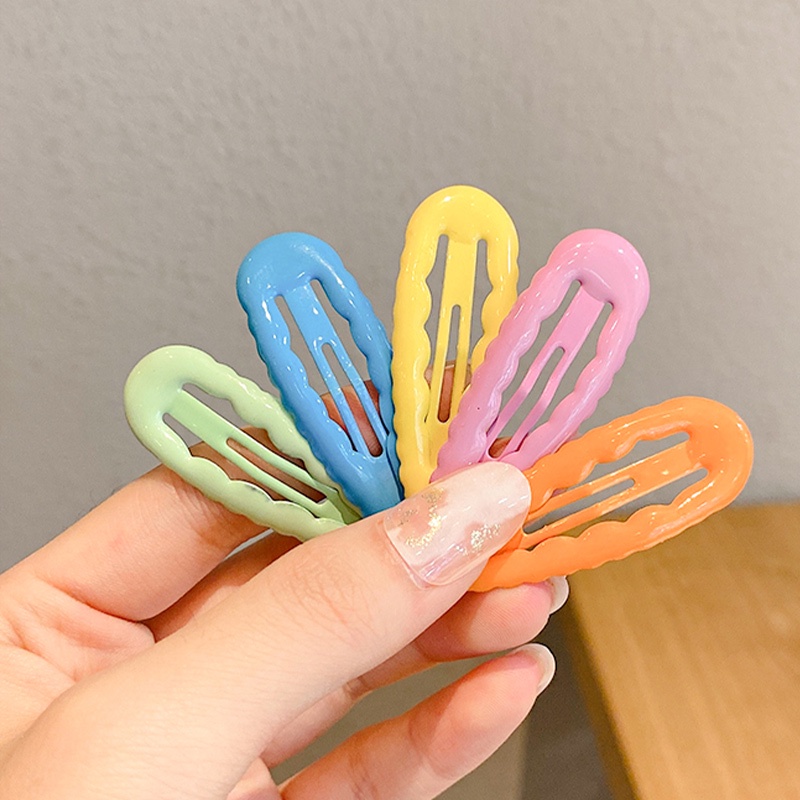 ⚡CM⚡Kẹp Tóc Hình Giọt Nước Màu Kẹo Ngọt Phong Cách Nhật Bản Dễ Thương