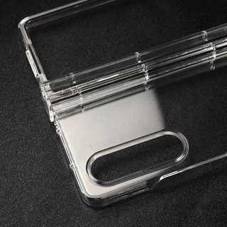 Ốp điện thoại Samsung Galaxy Z Fold 7 6 5 4 3 5g có khe cắm bút s bản lề vỏ nhựa trong suốt B03