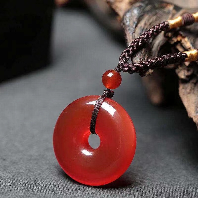 Mặt Dây Chuyền Đá Mã Não Tự Nhiên An Toàn Đơn Giản Dễ Phối Đồ