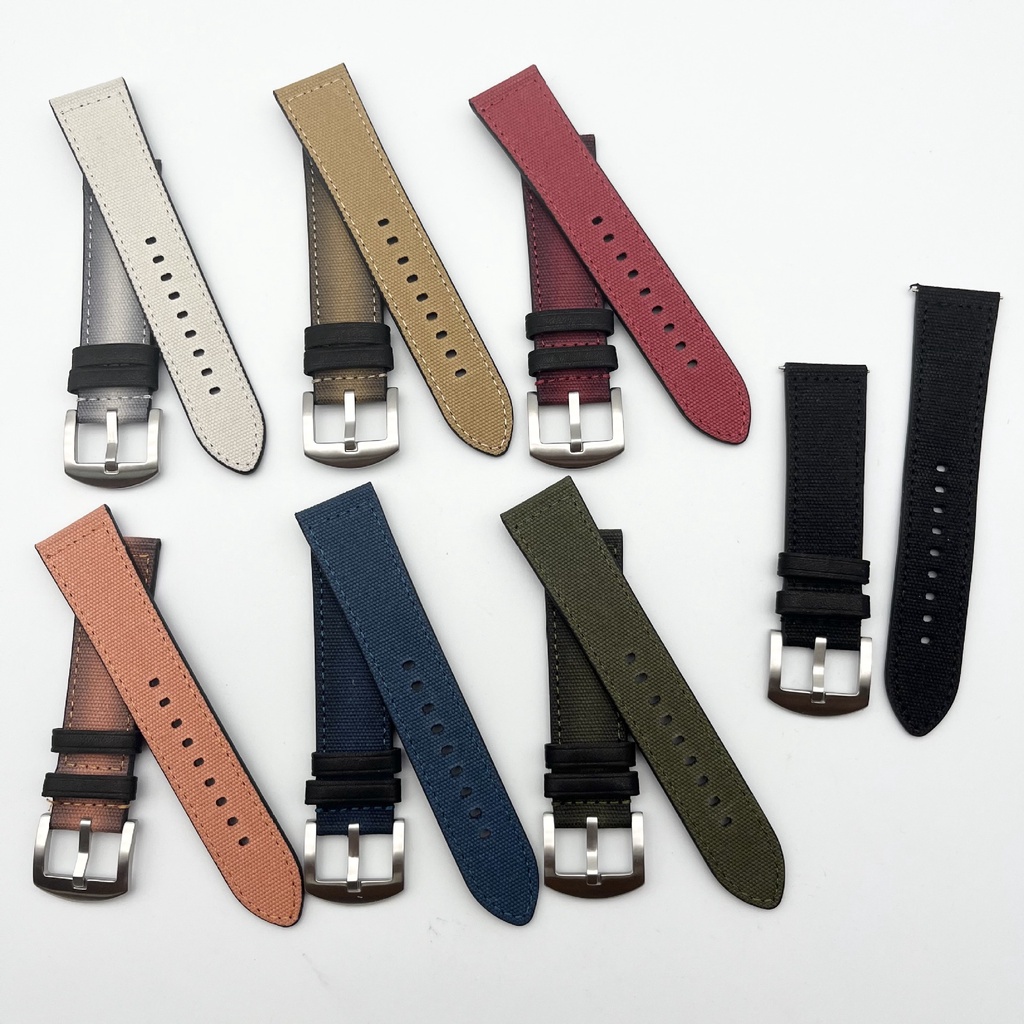 Dây Đeo Đồng Hồ Bằng nylon Và Vải Bố Kích Thước 18mm 20mm 22mm 24mm Cho seiko diver Lặn y2k