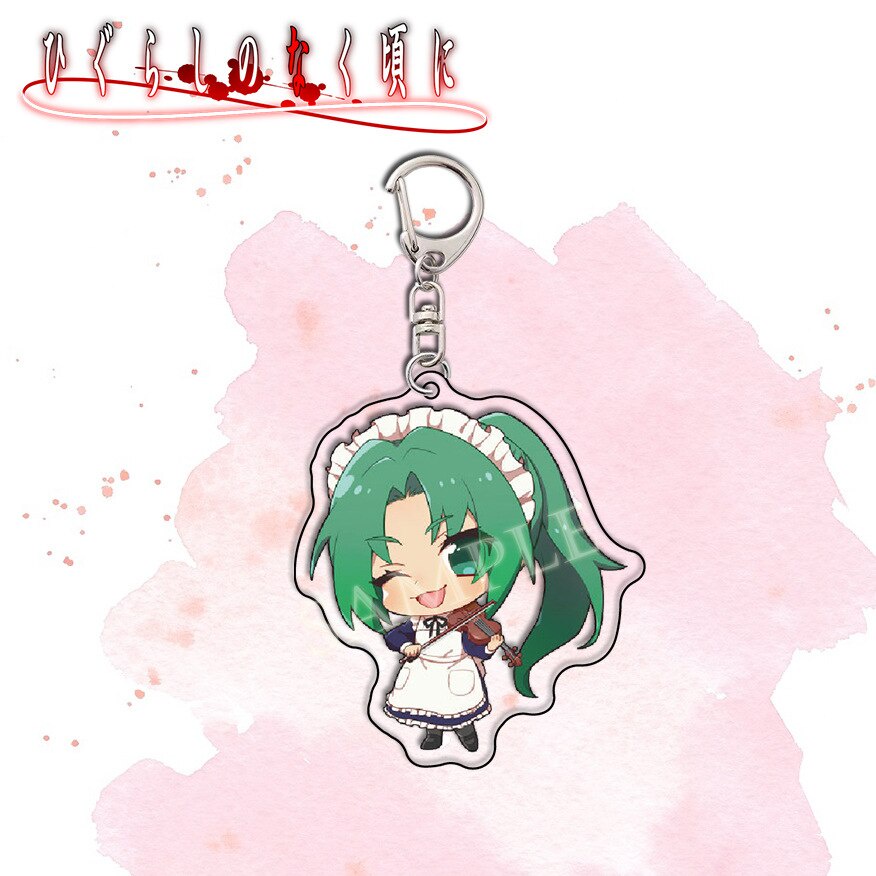 Móc khoá Anime Manga Higurashi No Naku Koro Ni Anime Ryuuguu Rena Hanyuu Furude Rika Acrylic phụ kiện trang trí cute