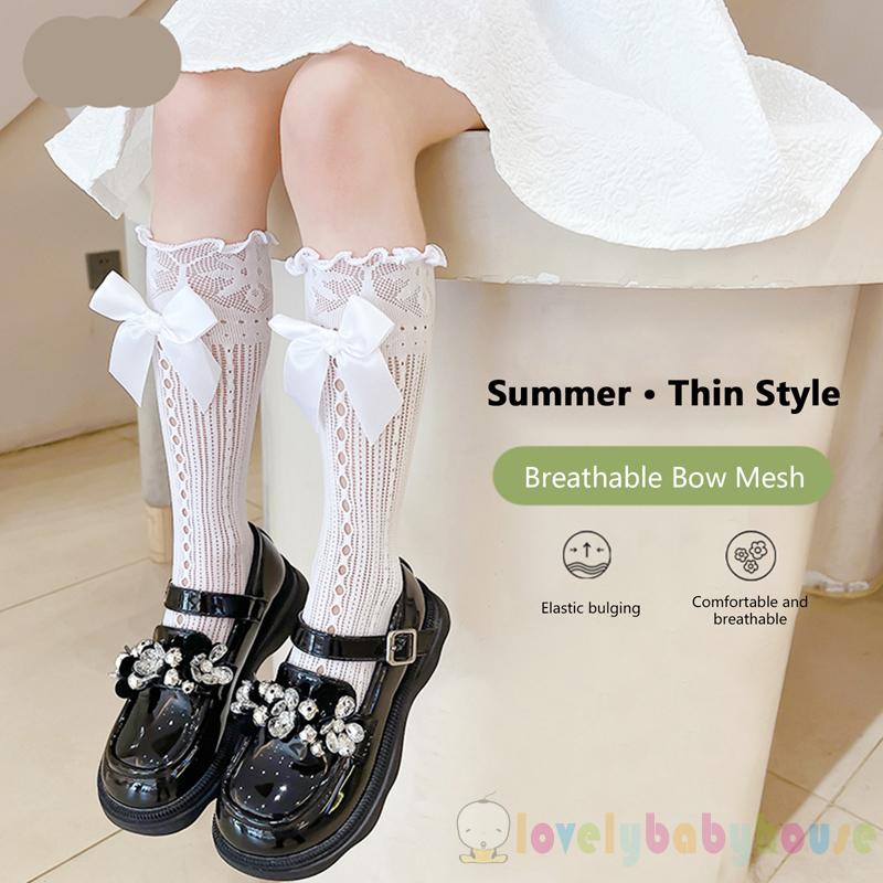 Đôi Tất Chân Cao Qua Gối Đính Nơ Dễ Thương Cho Bé Gái