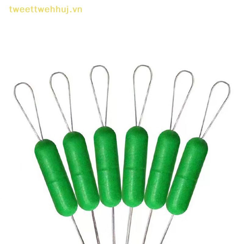 Tweehuj Set 300 Phụ Kiện Hạt silicon Màu Đen Chặn Dây Câu Cá vn