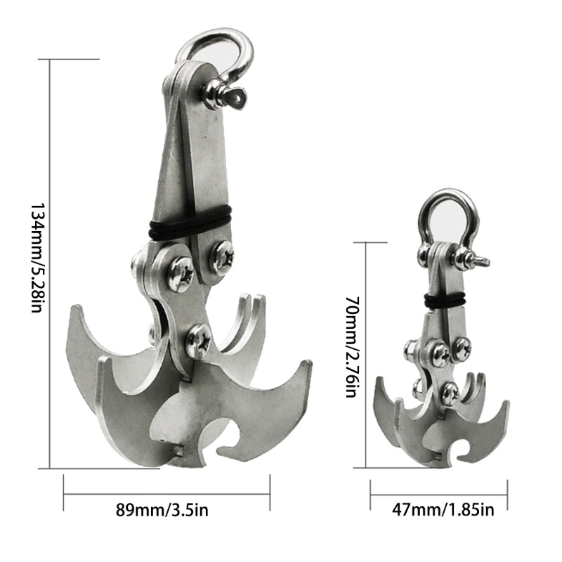 Kool Gravity Grappling Hook Thép không gỉ Grappling Hook Sinh Tồn Gấp Đá Leo Móng Vuốt Oudoor Leo Núi Dụng Cụ