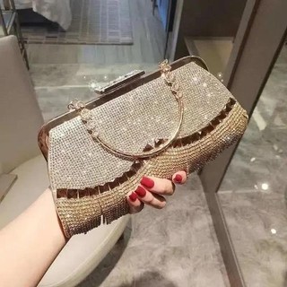 Ví Cầm Tay Đính Kim Cương Giả Sang Trọng Thời Trang Dự Tiệc Cưới