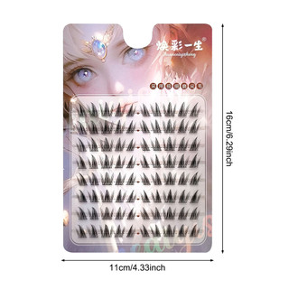 Woman C Curl Eyelash Extension Có thể tái sử dụng Cụm đơn Lông mi giả phân đoạn