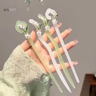 Julyhot Mới Trung Quốc Phong Cách Cổ Đại Siêu Bất Tử Hoa Lan Kẹp Tóc Ánh Sáng Sang Trọng Mũ Đơn Giản Tóc Dính Phụ Kiện Nhẹ Nhàng Chất Lượng Cao Massivedeals