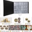 Giá đỡ bộ sưu tập tiền xu DWEL, 240 túi lưu trữ bộ sưu tập tiền xu PVC, Quà tặng album xu chất lượng cao 10 trang Album sưu tập tiền xu dành cho người sưu tập
