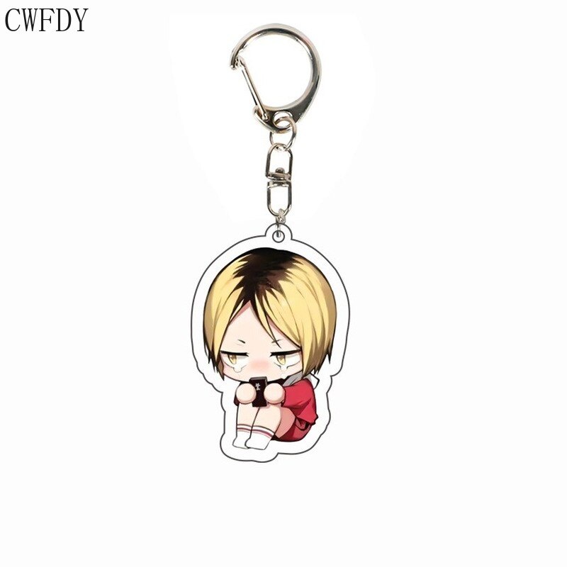 Móc khoá Anime Volleyball Boy Keychain Haikyuu!! Key Chain Haikyuu Kageyama Hinata Kenma Kozume Acrylic Figure