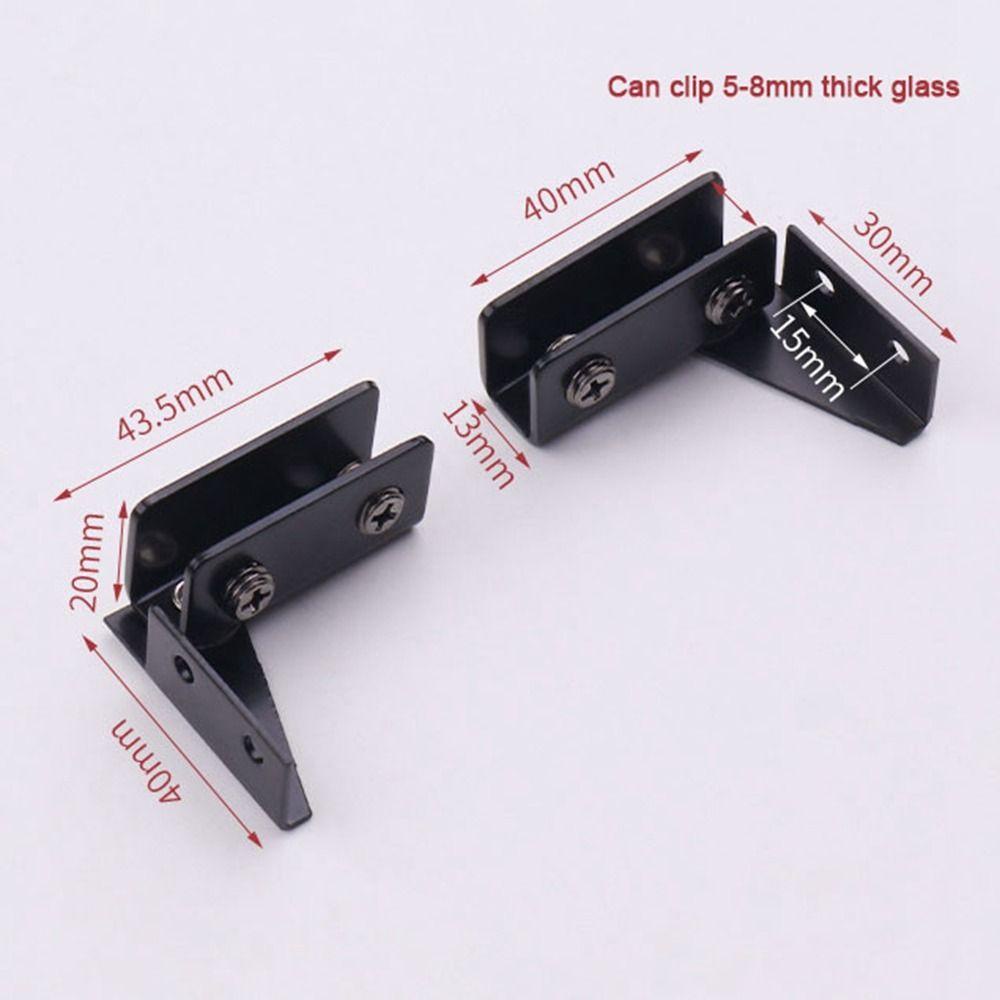 NKSFX 2 Chiếc Bản Lề Cửa Kính, Kẹp Không Khung Nội Thất Gắn Bên, Không Khoan Phần Cứng Hợp Kim Kẽm Cửa Tủ Bản Lề Tủ Kính