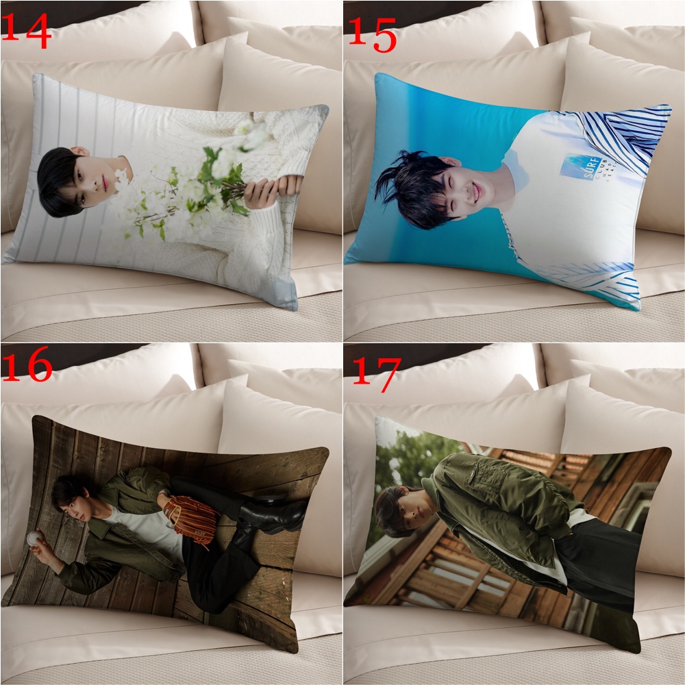 Cha eun woo Vỏ Gối Hình Chữ Nhật Một Mặt Bằng polyester In Chữ good day to be a dog Trang Trí Nhà Cửa (Không Có Lõi)