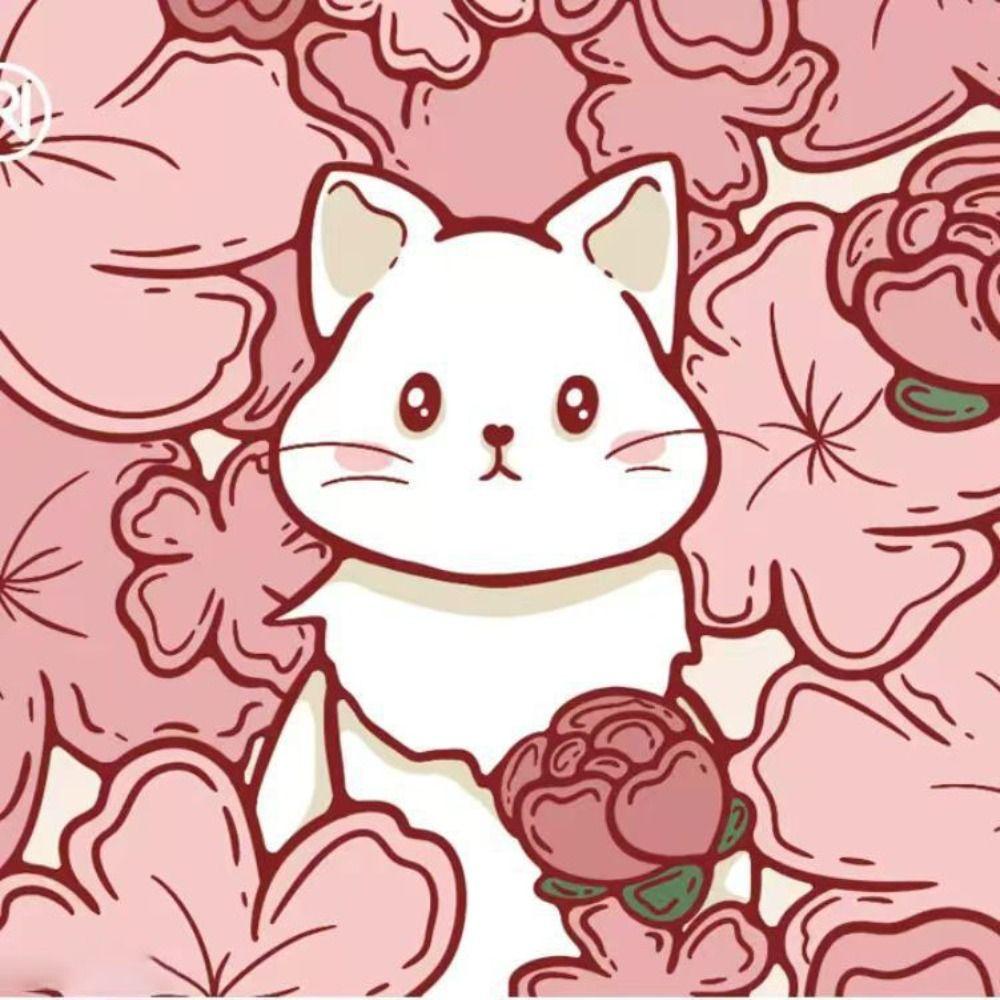 Túi xi lanh JIAKK, Túi xô mèo đáng yêu in hình hoạt hình bằng vải Canvas, Túi đựng đồ ăn trưa di động chống nước