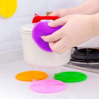 Bàn Chải Rửa Chén Dĩa Bằng Silicon Dày Không Trơn Đa Năng