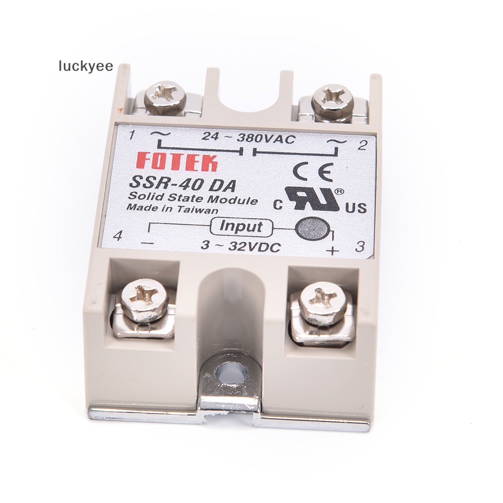 Luckyew Rơle trạng thái rắn công nghiệp SSR 40A có cờ bảo vệ SSR-40DA 40A điều khiển AC TQ