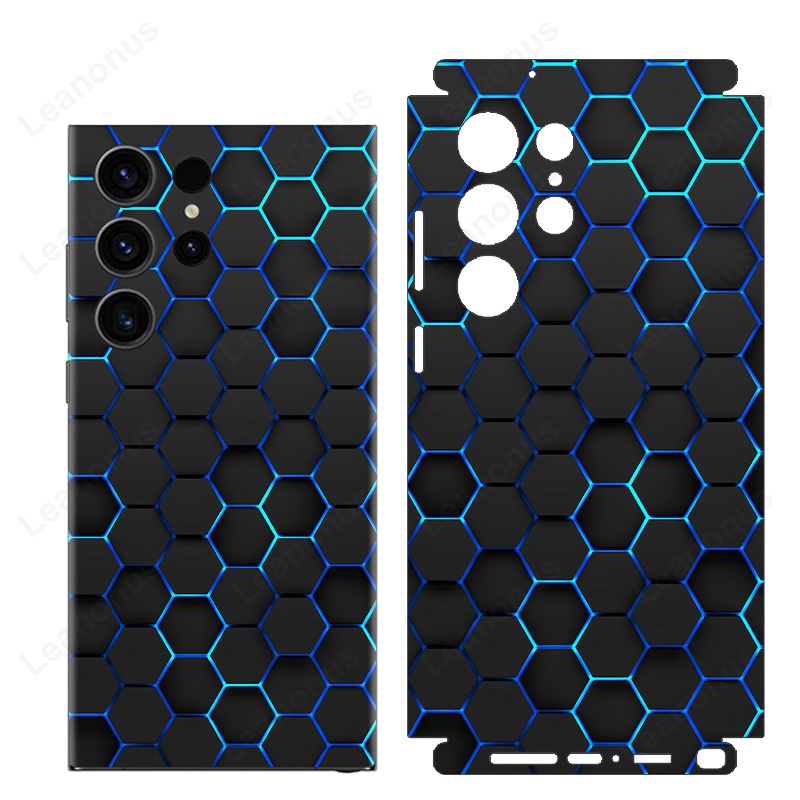 Da Decal tổ ong đầy màu sắc cho Samsung Galaxy S23 S22 S24 S25 S26 ...