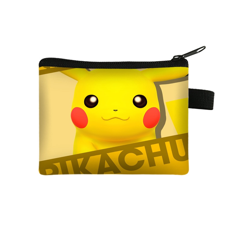 SQ11 Pokemon Pikachu Hoạt Hình Trẻ Em Ví Đựng Tiền Xu Ví Móc Khóa Dây Kéo Túi Trẻ Em Ví Đựng Tiền Xu Túi Xách Dễ Thương