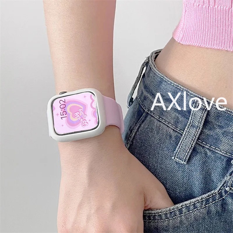Dây Đeo silicone Trong Suốt Cho Đồng Hồ Thông Minh apple watch series 9 8 7 6 se 5 3 2 49mm 40mm 44mm 42mm 41mm 45mm 49mm
