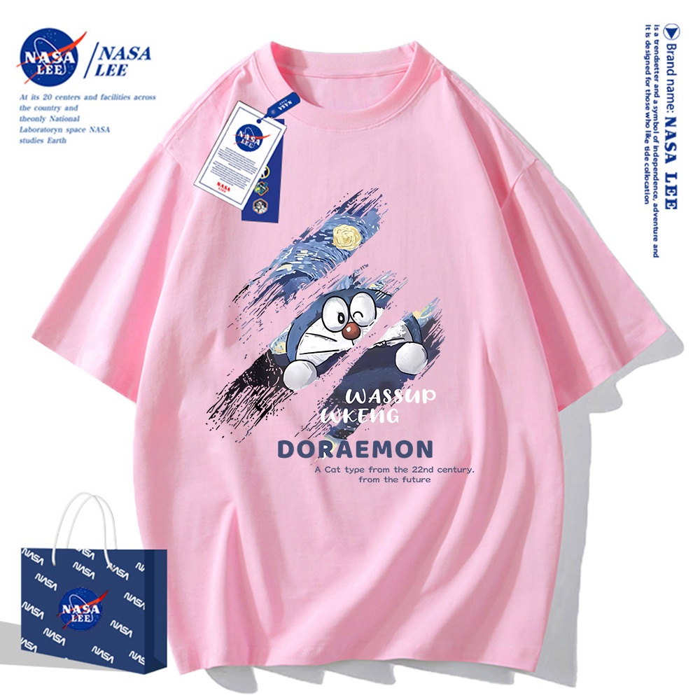 Áo Thun Ngắn Tay Nasa – Cotton Nguyên Chất, Phong Cách Mới Mùa Hè 2024, Dành Cho Nam, Thanh Niên