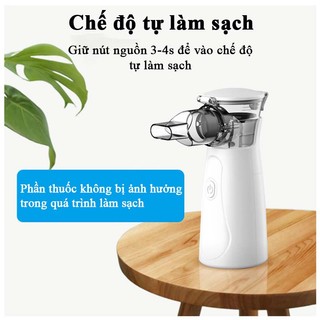 Có PIN sạc - Máy Xông Mũi Họng Khí Dung Đa Năng Cầm Tay Nhỏ Gọn Nebulizer 2in1 Cho Bé Và Người Lớn