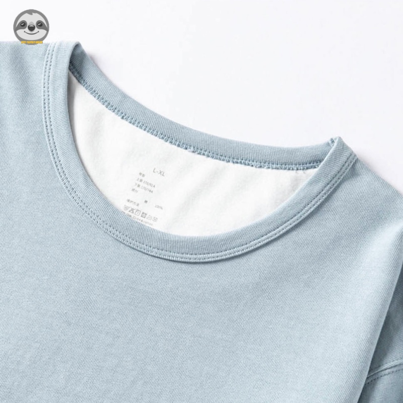 Phong Cách Nhật Bản muji style / Áo sweatshirt cotton Nguyên Chất Dáng Dài / Bộ Đồ Thể Thao Ngoài Trời / Mềm Mại Thân Thiện Với Làn Da